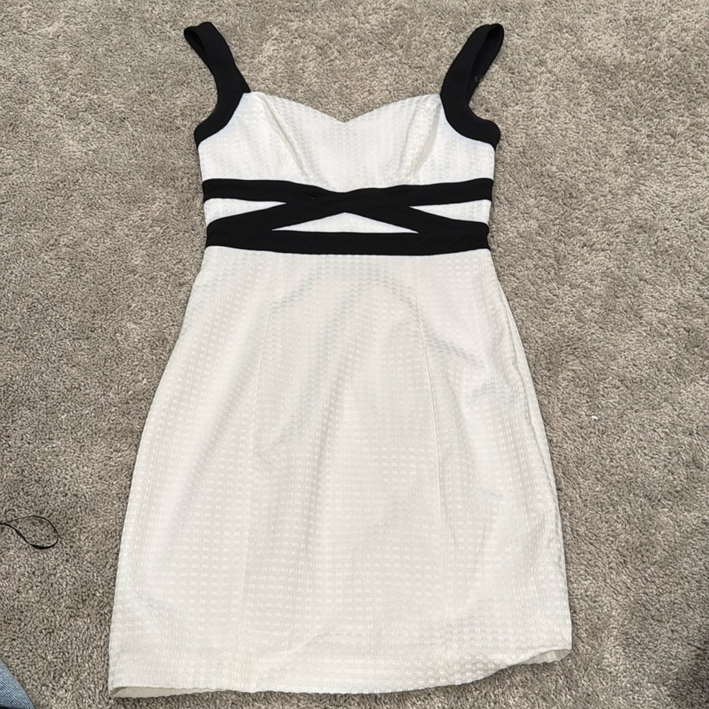 Guess Black & White Mini Dress
